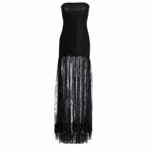 Retrofete Janette Black Lace Maxi Dress